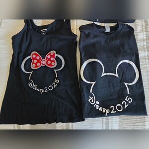 Disney Black Tank Top with Red and White Minnie Design